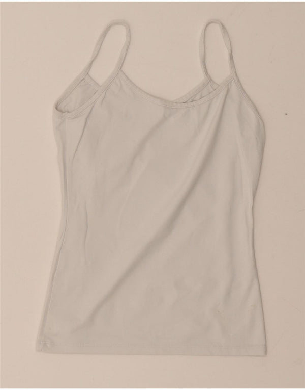 Zara Damen Crop Cami Top UK 8 Small Weiß