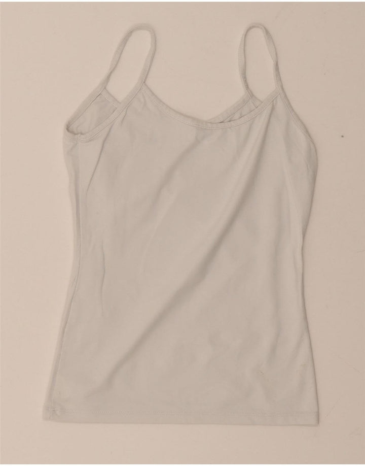 Zara Damen Crop Cami Top UK 8 Small Weiß