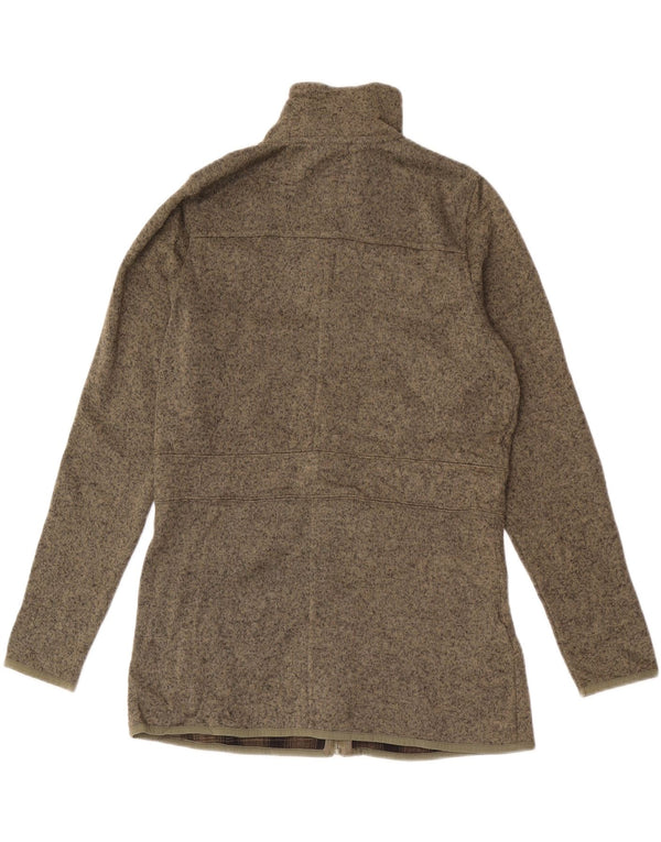 Eddie Bauer Damen-Trainingsanzug-Oberteiljacke UK 14 Medium Khaki Flecked