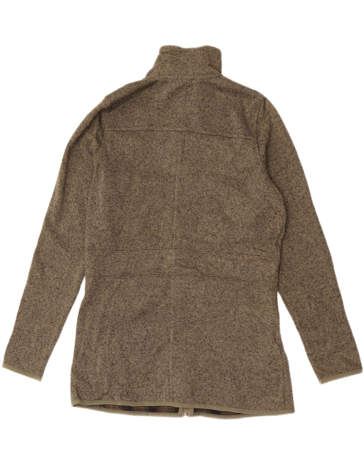 Eddie Bauer Damen-Trainingsanzug-Oberteiljacke UK 14 Medium Khaki Flecked
