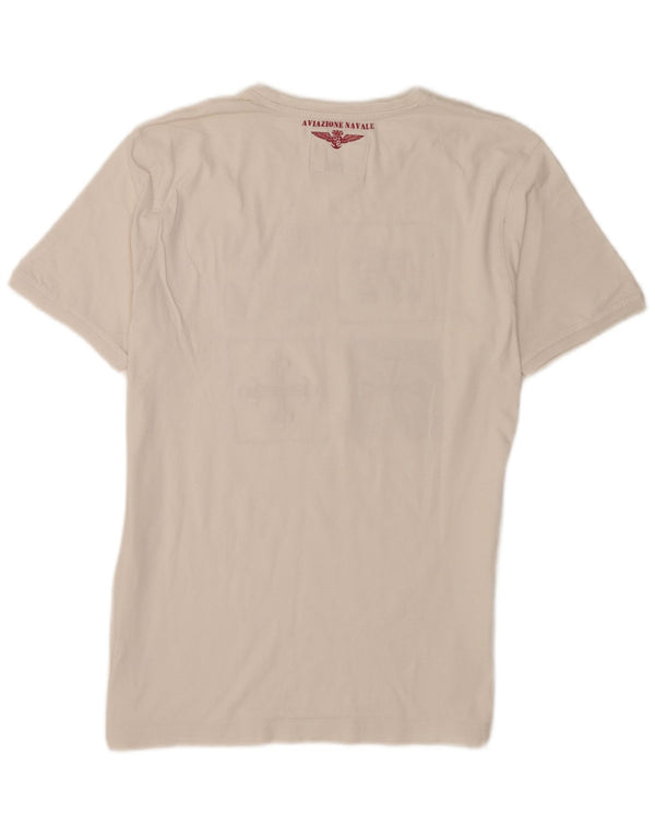 Aviazione Navale Herren-T-Shirt mit Grafik, Größe L, aus weißer Baumwolle