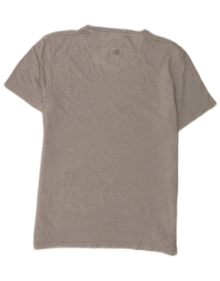 Fat Face Herren-T-Shirt mit Grafik, Größe S, grau gesprenkelte Baumwolle