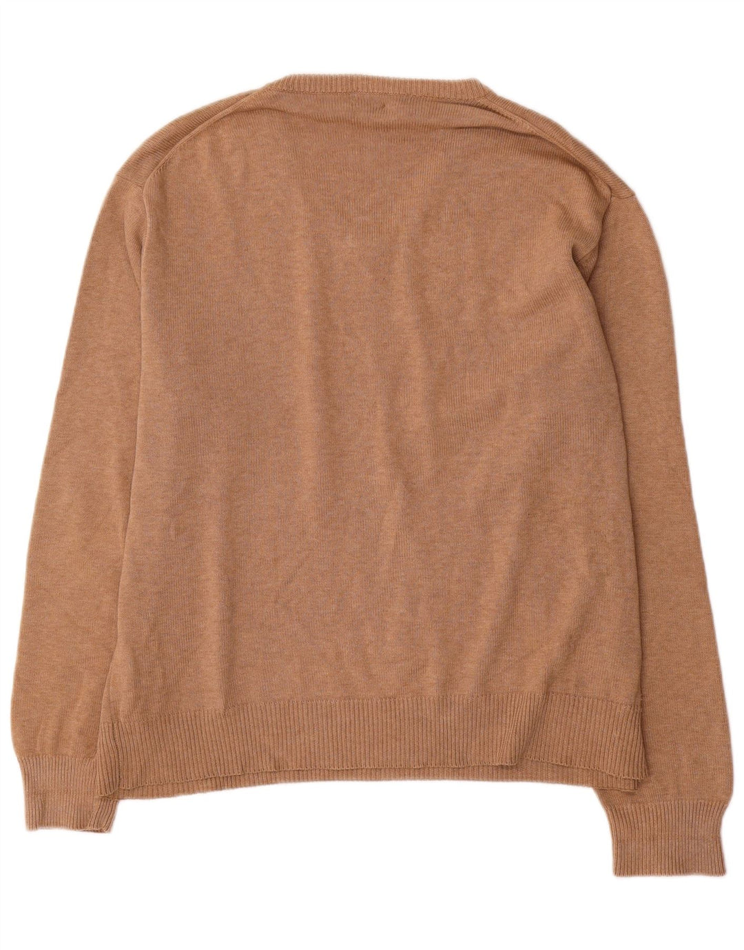 Gant Herren-Pullover mit V-Ausschnitt, groß, braune Baumwolle