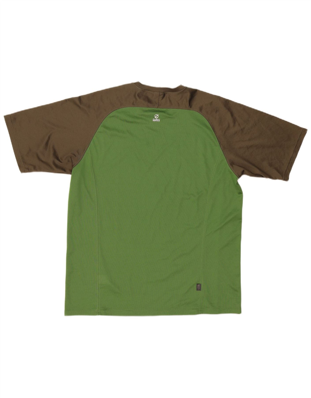 The North Face Herren-T-Shirt-Oberteil, großes grünes Farbblock-Polyester