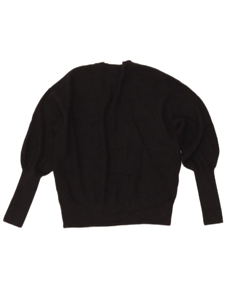 MARKS & SPENCER Damen Crop V-Ausschnitt Pullover Pullover UK 10 Small Schwarz