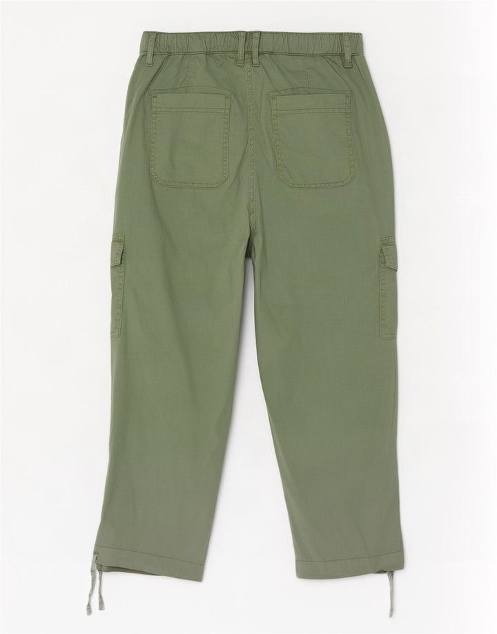 Marks & Spencer Damen Crop Cargohose Medium W26 L23 Grünes Lyocell