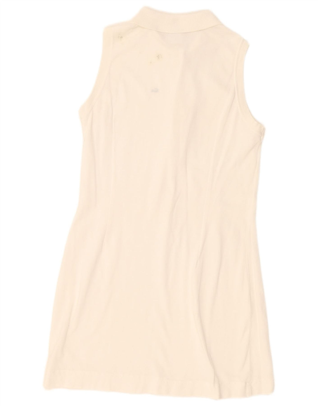Lacoste Damen ärmelloses Polokleid Größe 46 XL Weiß