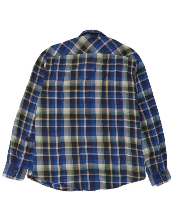 Esprit Herren-Flanellhemd 2XL, blau kariert, Baumwolle