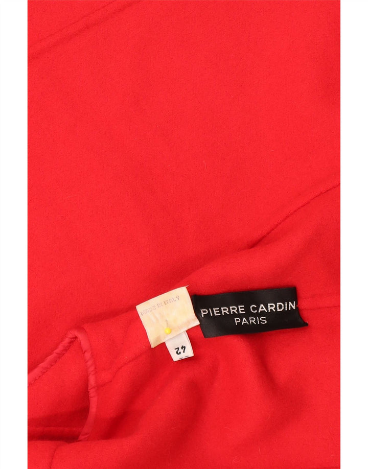 Pierre Cardin Damen-Blazer mit 1 Knopf, IT 42, mittelrote Wolle, klassisch