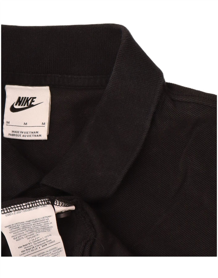Nike Herren-Poloshirt, mittelgroß, schwarze Baumwolle