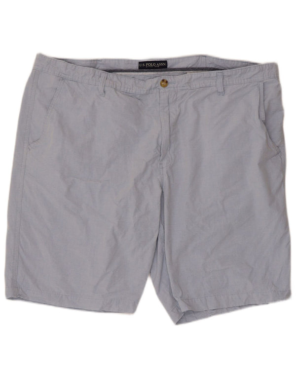 U.S. Polo Assn. Herren-Chinoshorts W44 2XL Blaue Nadelstreifen-Baumwolle
