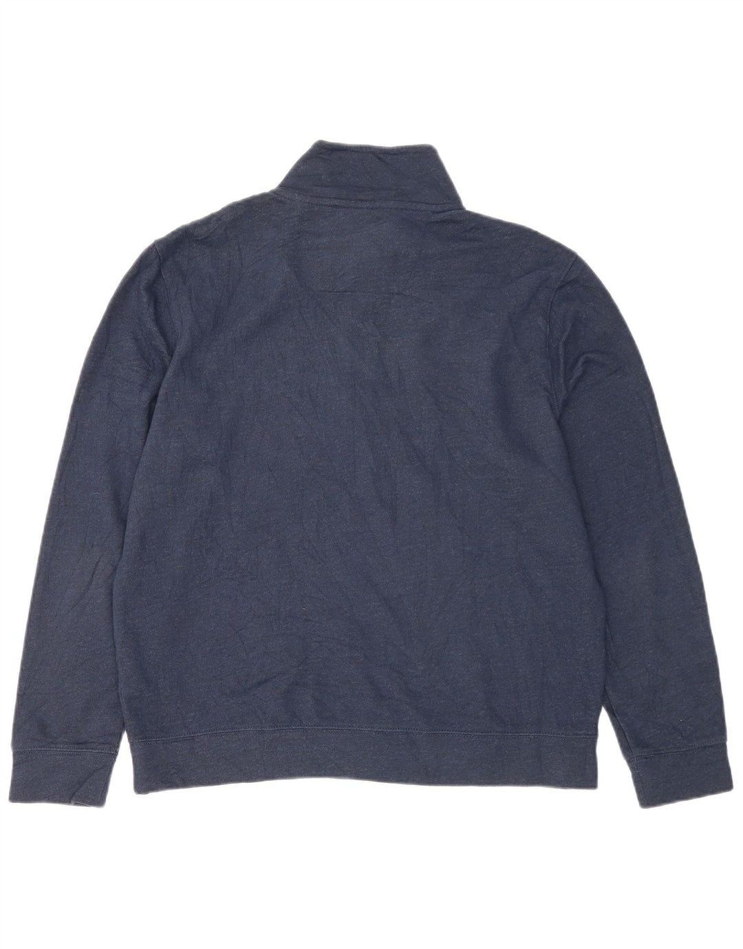 Nautica Herren-Sweatshirt mit Reißverschluss am Hals, mittlere marineblaue Baumwolle