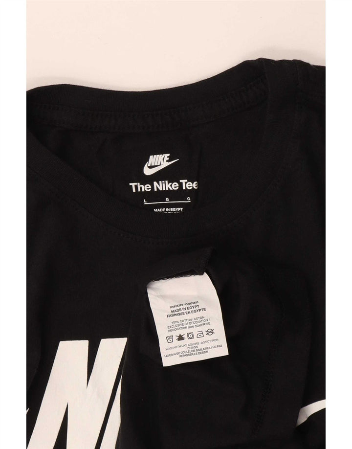 Nike Herren-T-Shirt mit Grafik, groß, aus schwarzer Baumwolle