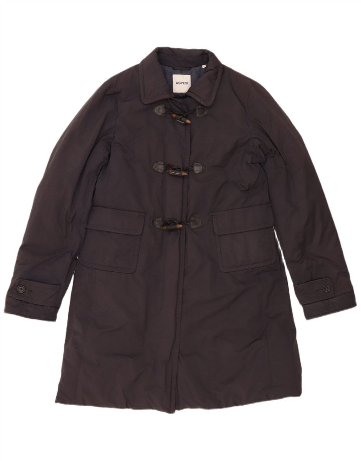 Aspesi Damen Dufflecoat UK 16 Large Marineblau Polyester