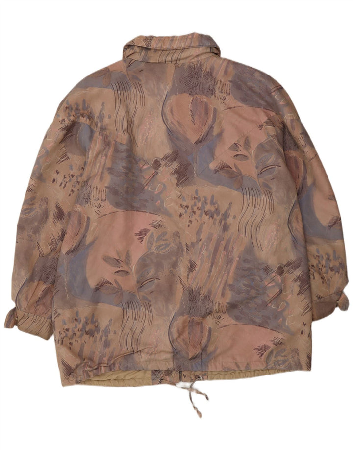 Vintage Damen Windjacke UK 16 Groß Mehrfarbig geblümt