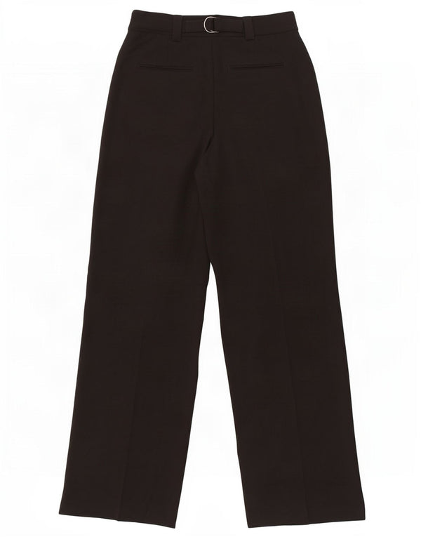 Marks & Spencer Womens High Waist Casual Trousers UK 10 Small W29 L32 Black