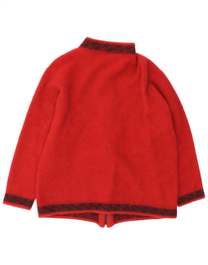 Lothlorian Damen Strickjacke Pullover UK 18 XL Rot Geometrisch