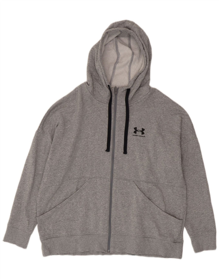 Under Armour Herren-Kapuzenpullover mit Reißverschluss, XL, Grau meliert