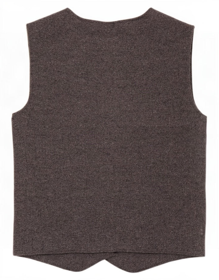 Zara Damen Strickweste UK 12 Mittelgraues Polyester