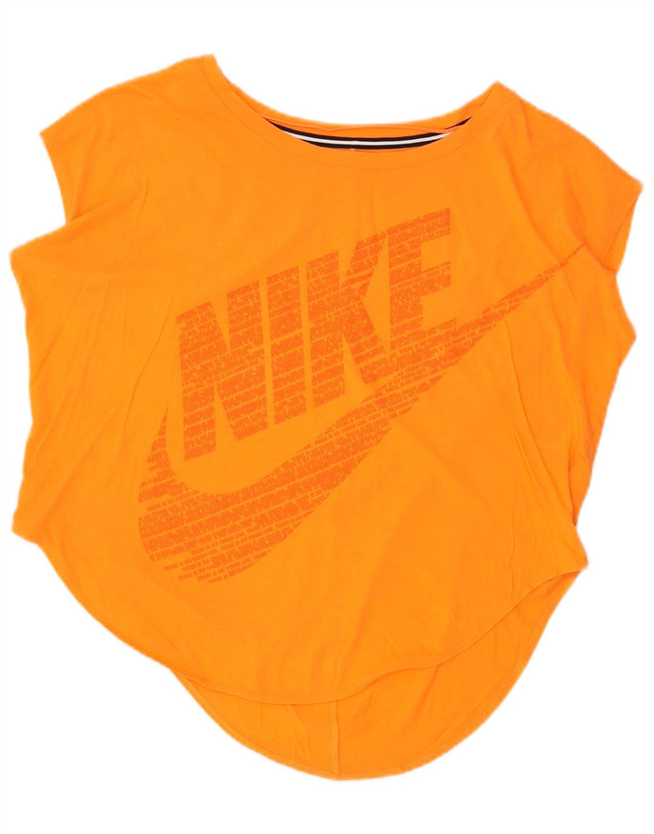 Nike Womens Graphic Vest Top UK 14 Mittelorange Baumwolle