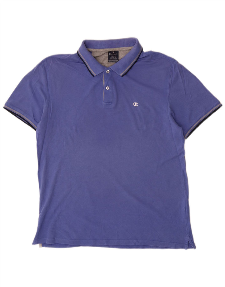 Champion Herren-Poloshirt, große blaue Baumwolle