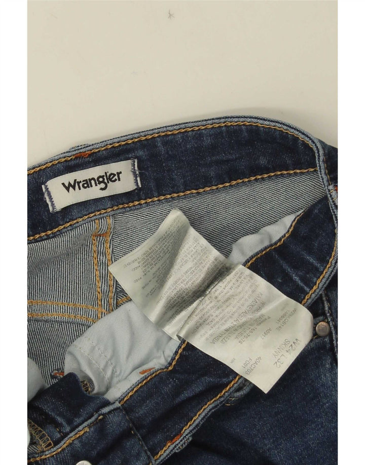 Wrangler Damen Skinny Jeans W24 L32 Blau