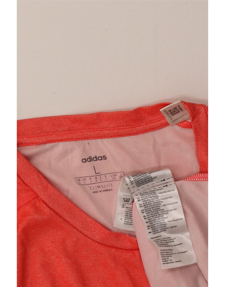 Adidas Herren Climalite T-Shirt Top Large Rot Polyester