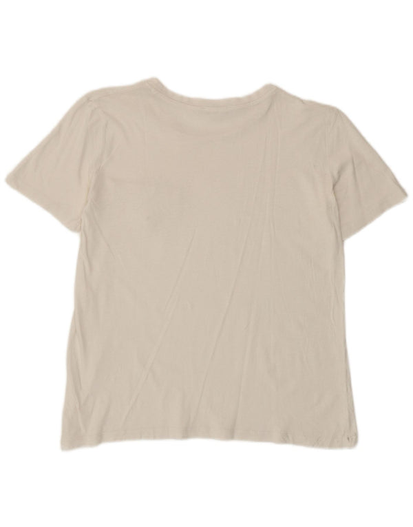 Zara Damen T-Shirt Top UK 10 Small Weiß