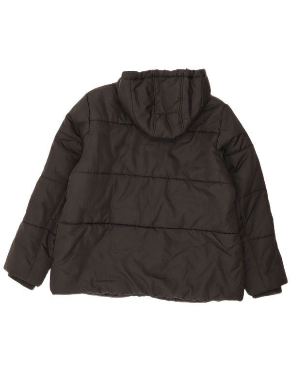John Lewis Wattierte Damenjacke mit Kapuze, UK 16, Größe L, Schwarz, Polyester