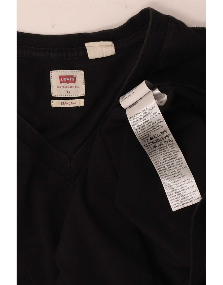 Levi's Herren-T-Shirt mit Standard-Passform, XL, schwarze Baumwolle