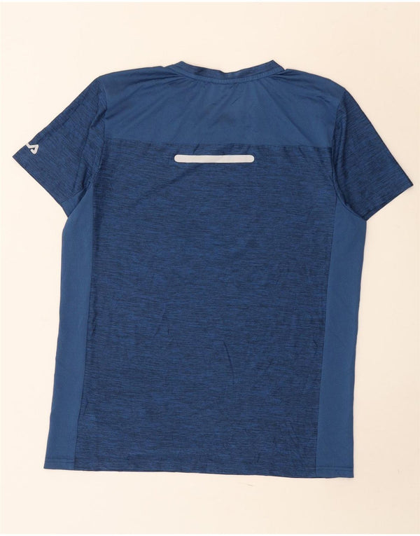Fila Herren T-Shirt Top Small Marineblau geflecktes Polyester