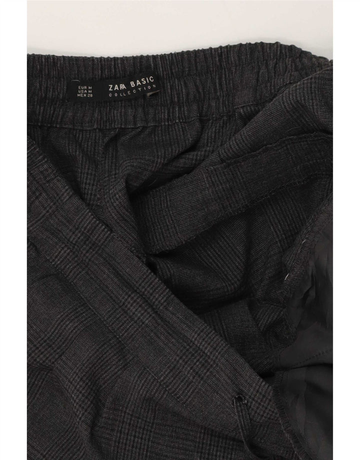 Zara Damen Tapered Chino-Hose, Größe M, W28, L27, Grau