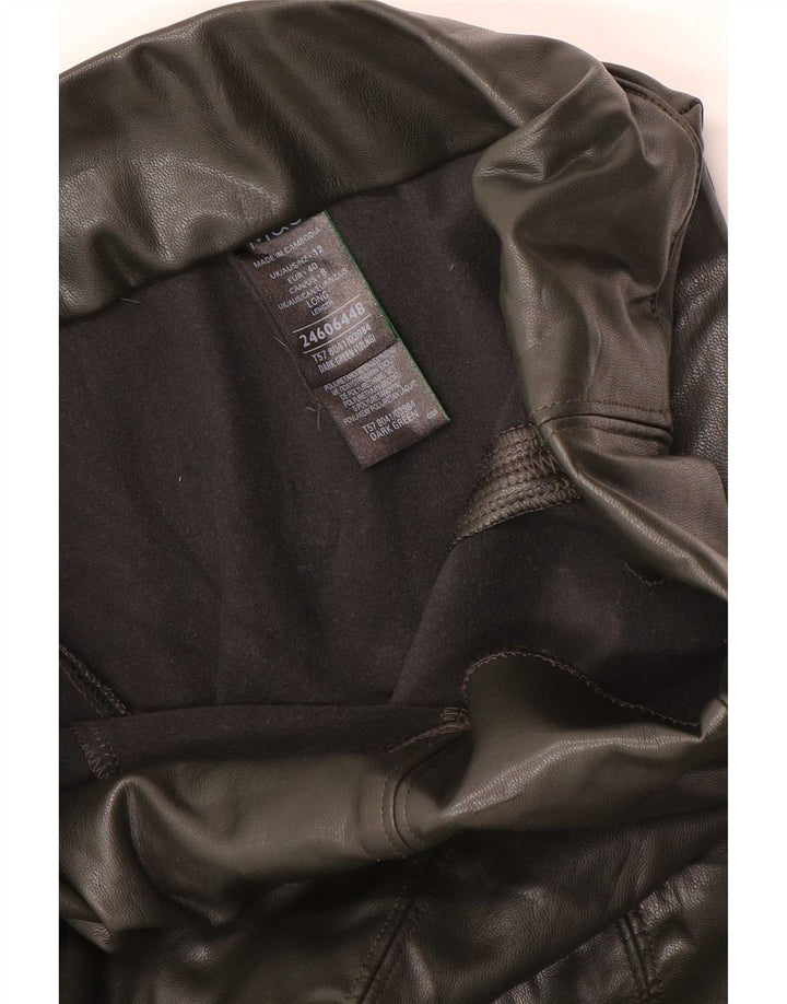 Marks & Spencer Damen-Leggings aus Kunstleder, UK 12, Mittelgrün