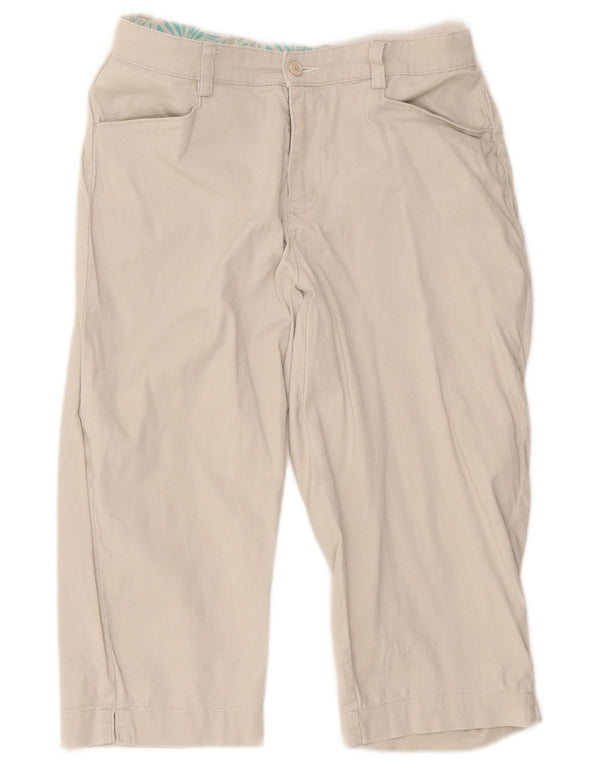 Gerade Capri-Hose für Damen von Lee, US 10, Größe L, W32, L19, Beige, Baumwolle