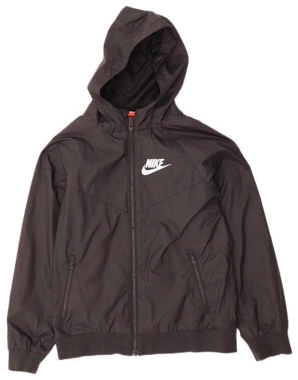 Nike Damen-Regenjacke mit Kapuze, UK 12, Mittelschwarz, Polyester