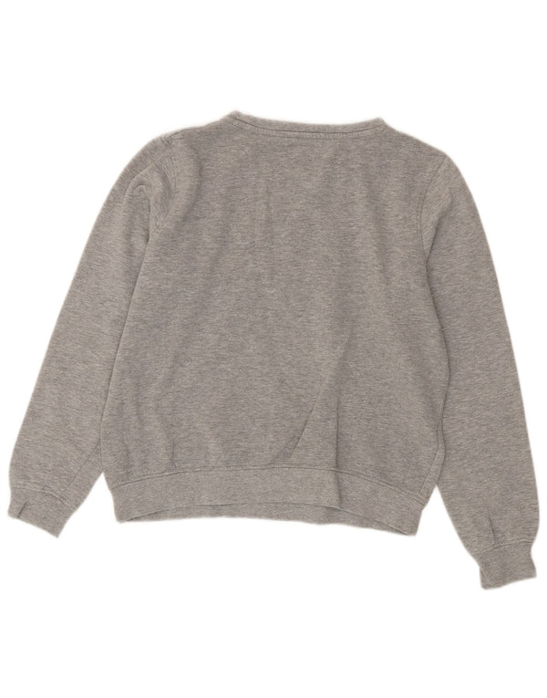Kappa Womens Graphic Oversized Sweatshirt Pullover UK 10 Small Graue Baumwolle