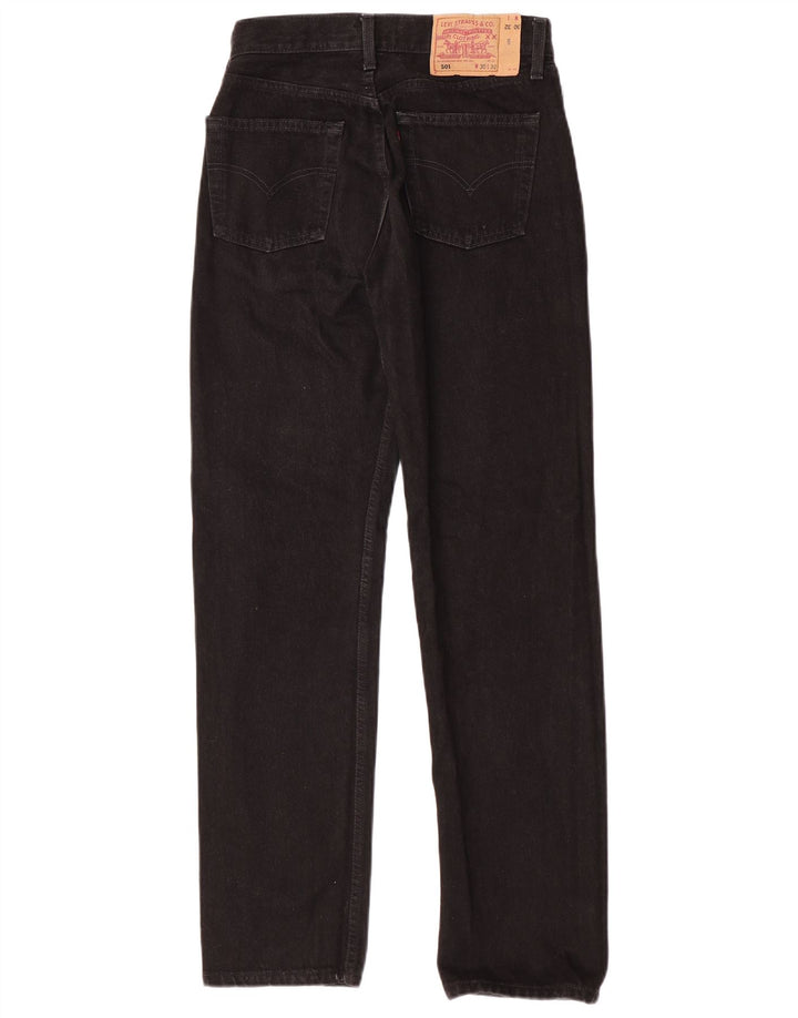 Levi's Herren 501 Straight Jeans W30 L32 Schwarze Baumwolle