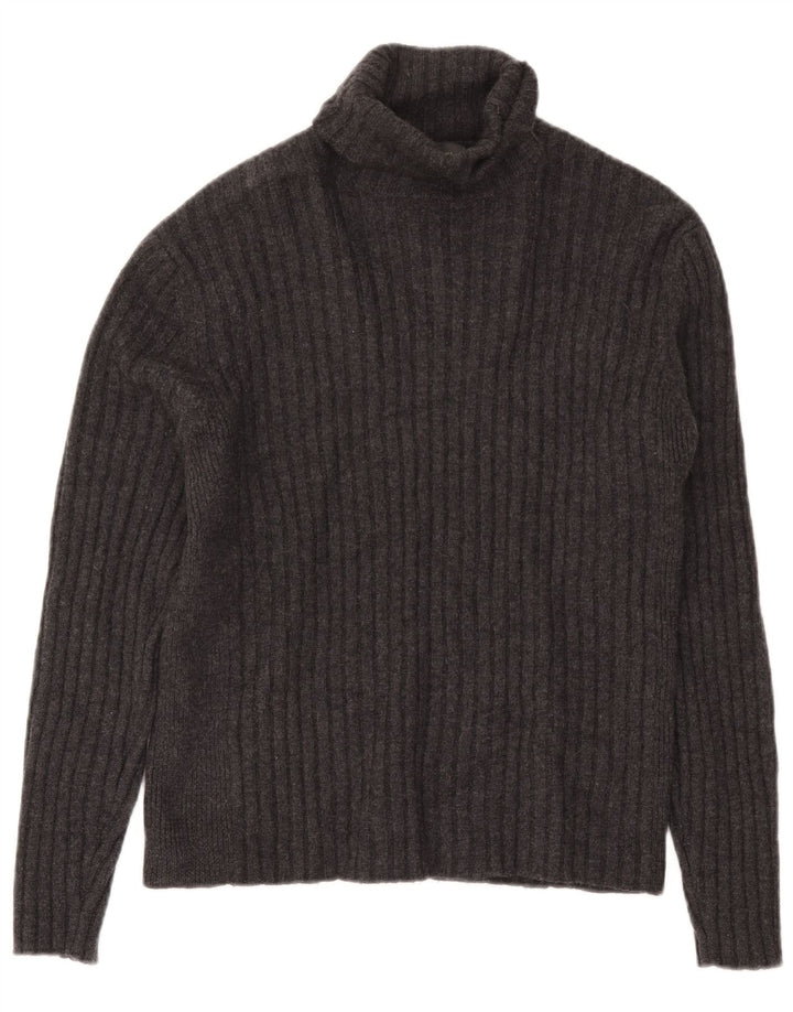 Rollkragenpullover für Herren von Banana Republic, groß, aus grauer Wolle