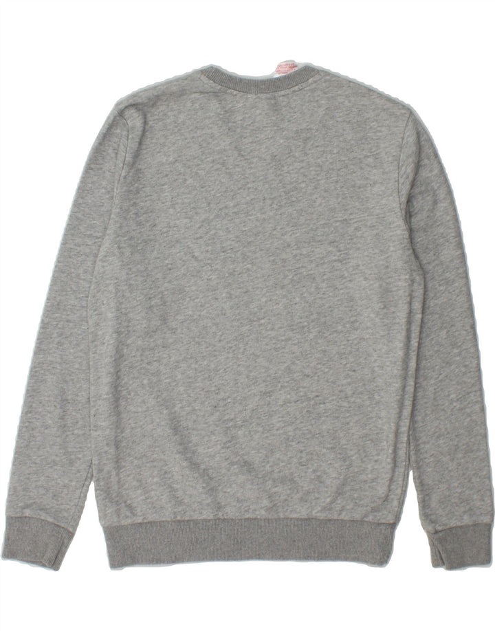 ADIDAS Boys Graphic Sweatshirt Jumper 13-14 Years Grey Cotton Vintage Adidas and Second-Hand Adidas from Messina Hembry 