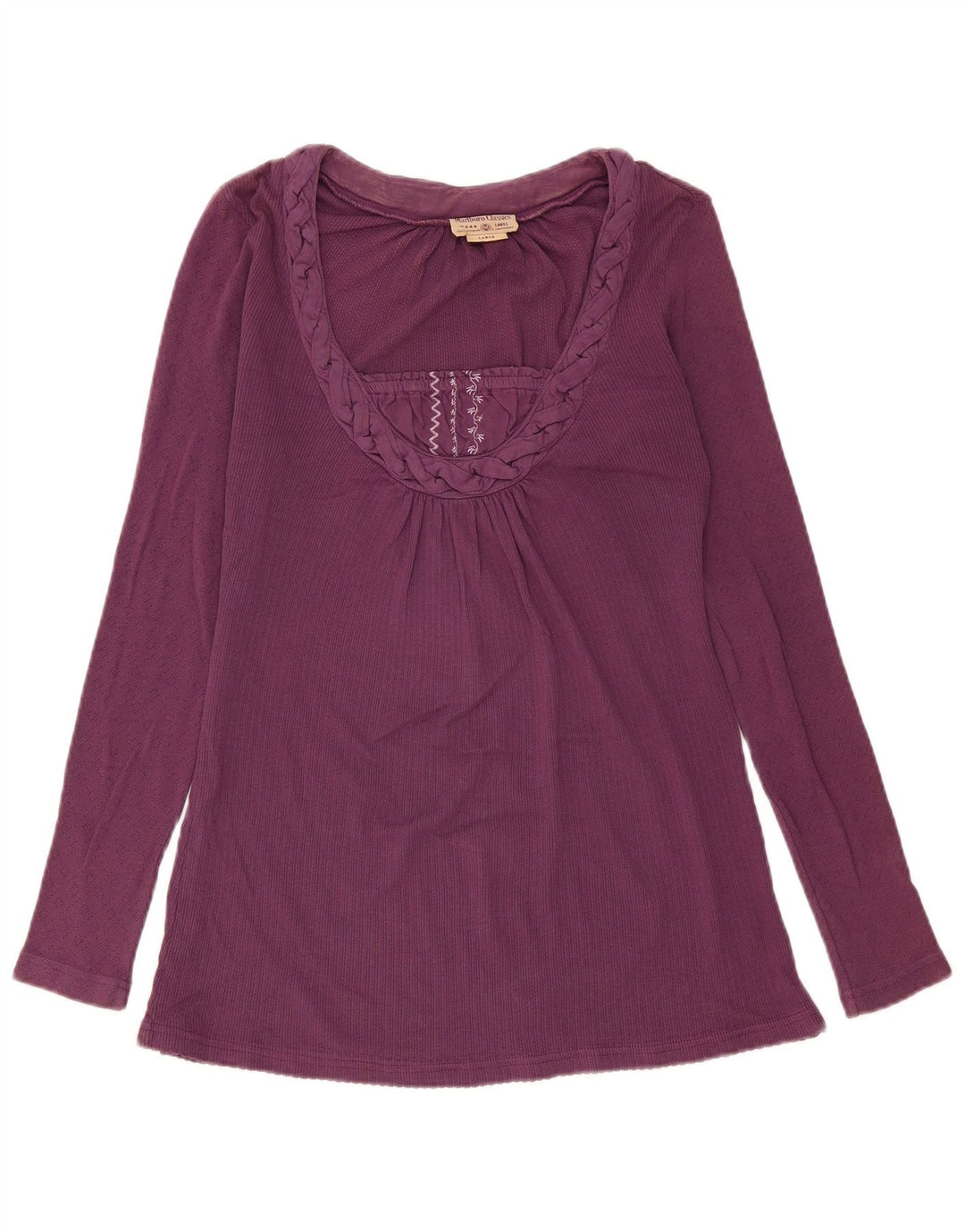Marlboro Classics Damen Top Langarm UK 14 Large Lila