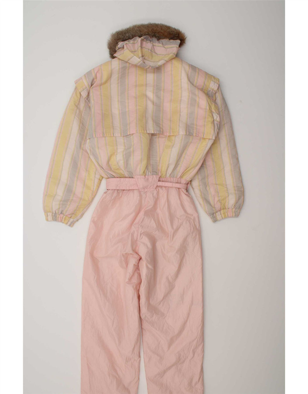 Colmar Damen-Skioverall mit Kapuze, Größe 42, klein, rosa gestreift, Polyamid