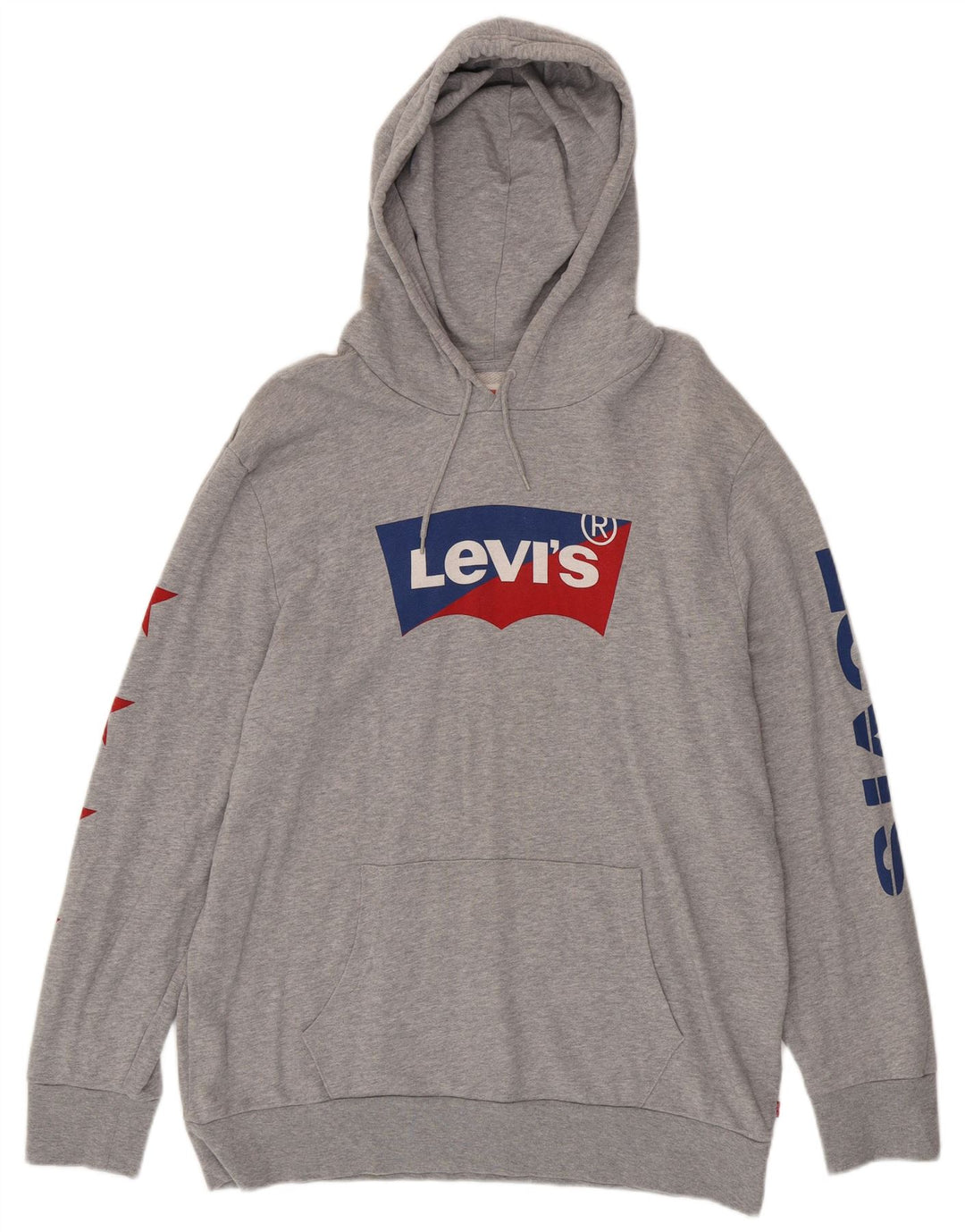 LEVI'S Herren-Kapuzenpullover mit Grafik, XL, graue Baumwolle