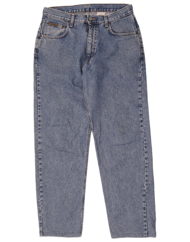 Calvin Klein Herren Tapered Jeans W30 L30 Blaue Baumwolle