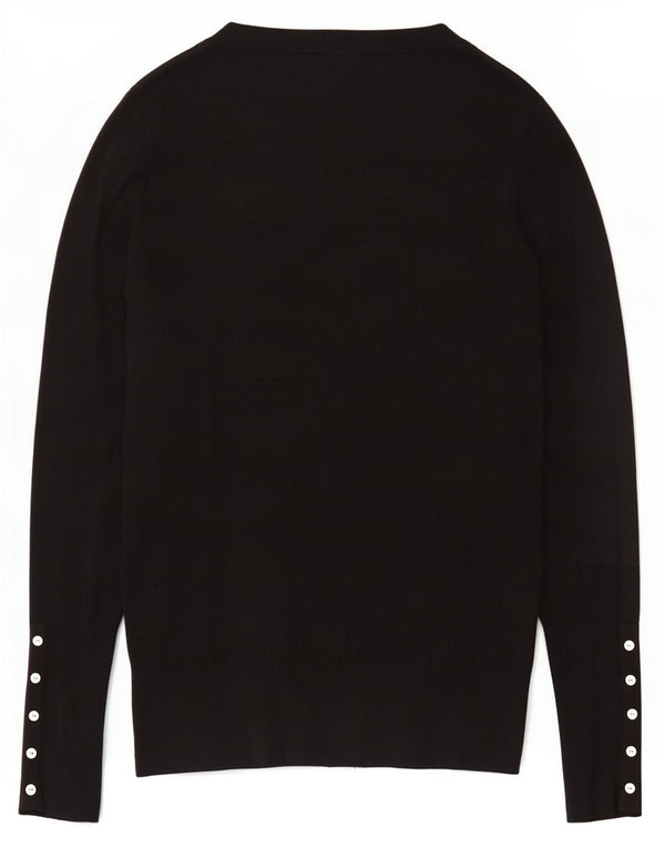 Zara Damen-Cardigan-Pullover UK 16 Large Schwarz Rayon