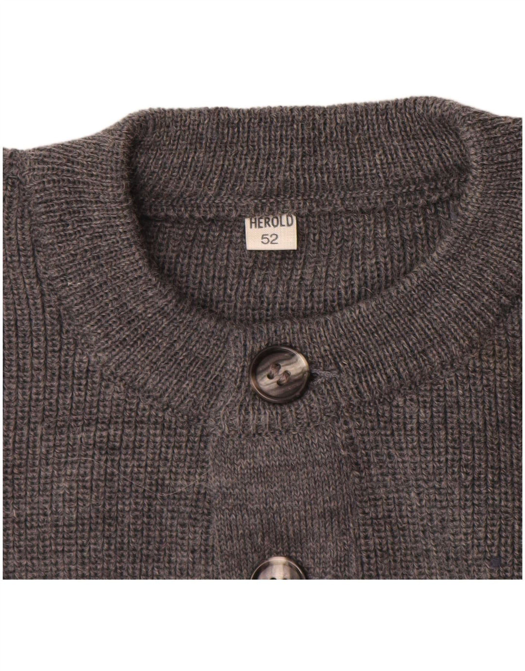 Vintage Herren Pullover mit Rundhalsausschnitt IT 52 Large Grau
