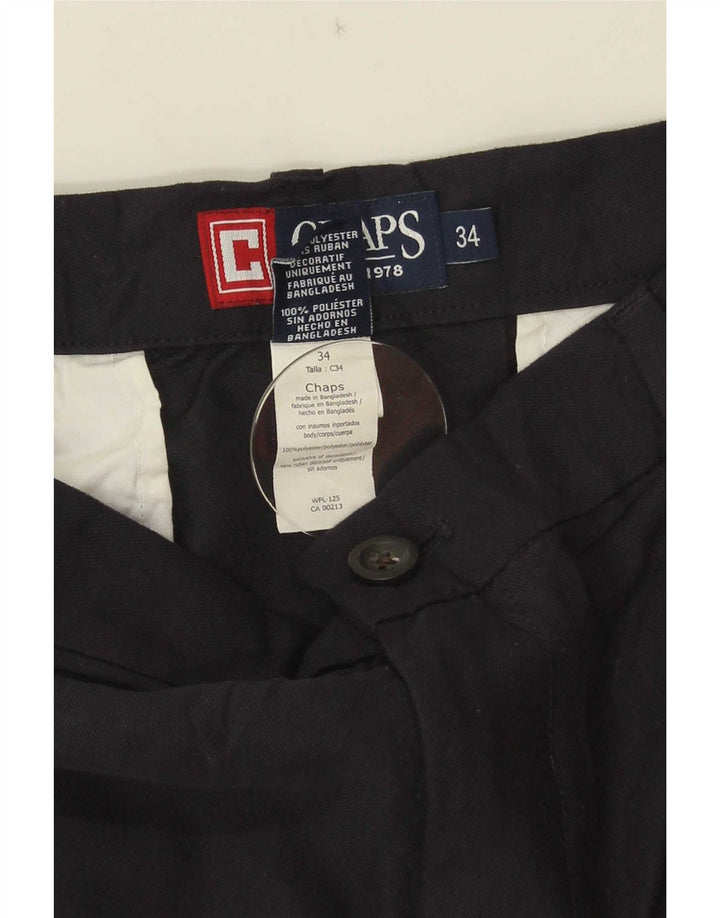 Chaps Herren Chino-Shorts W34 Large Schwarz Polyester