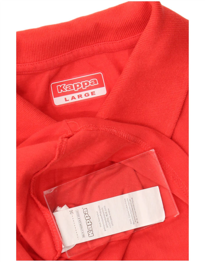Kappa Herren-Poloshirt, große rote Baumwolle