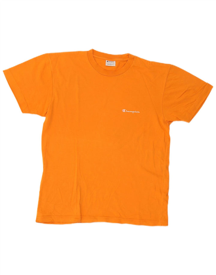 Champion Herren T-Shirt Top Large Orange Baumwolle