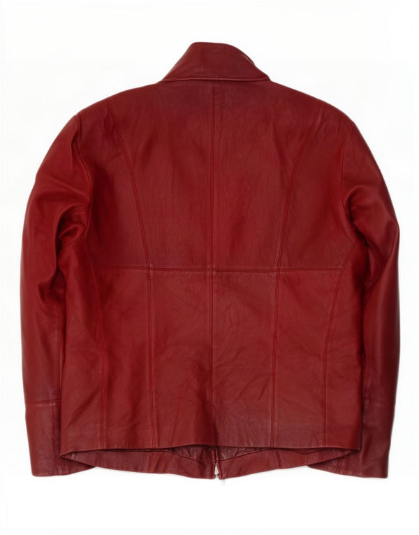 Vintage Damen Lederjacke IT 44 Medium Burgund