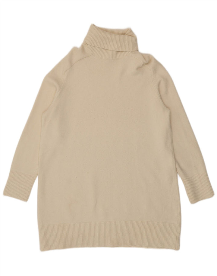 Rollkragenpullover für Damen von Zara, Gr. 40, Größe L, Beige, Viskose